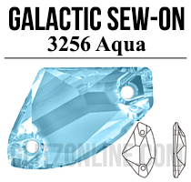 3256 Glitzstone Aqua Crystal Sew On Galactic Rhinestones